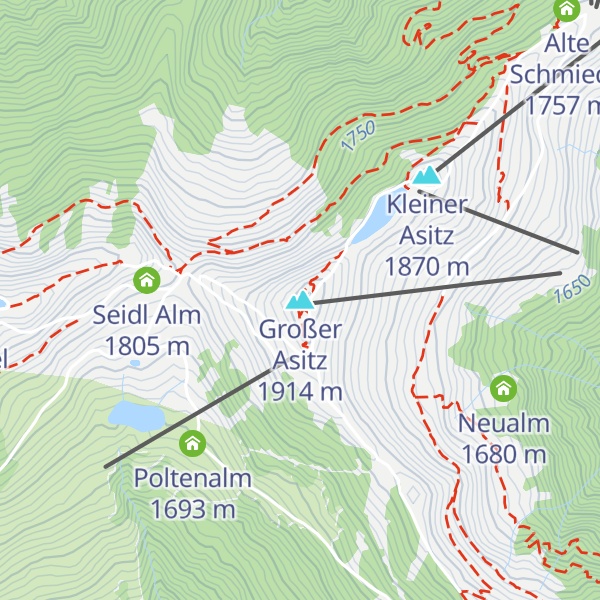 Map of Großer Asitz