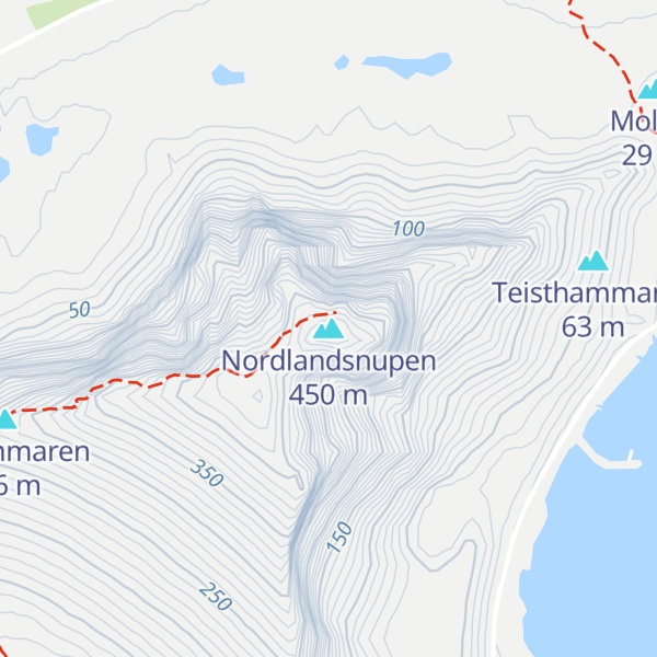 Map of Nordlandsnupen