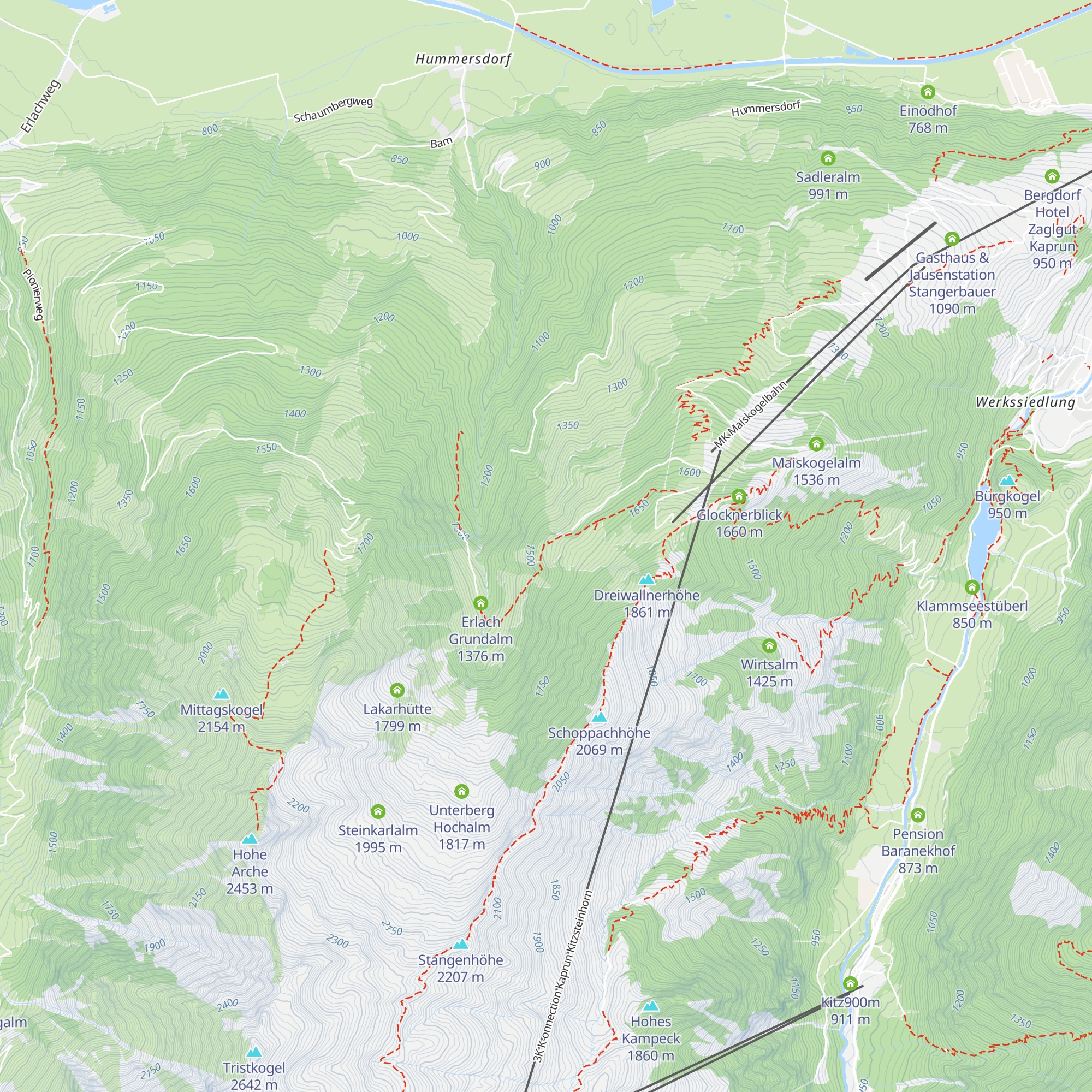 Unterbergalm map
