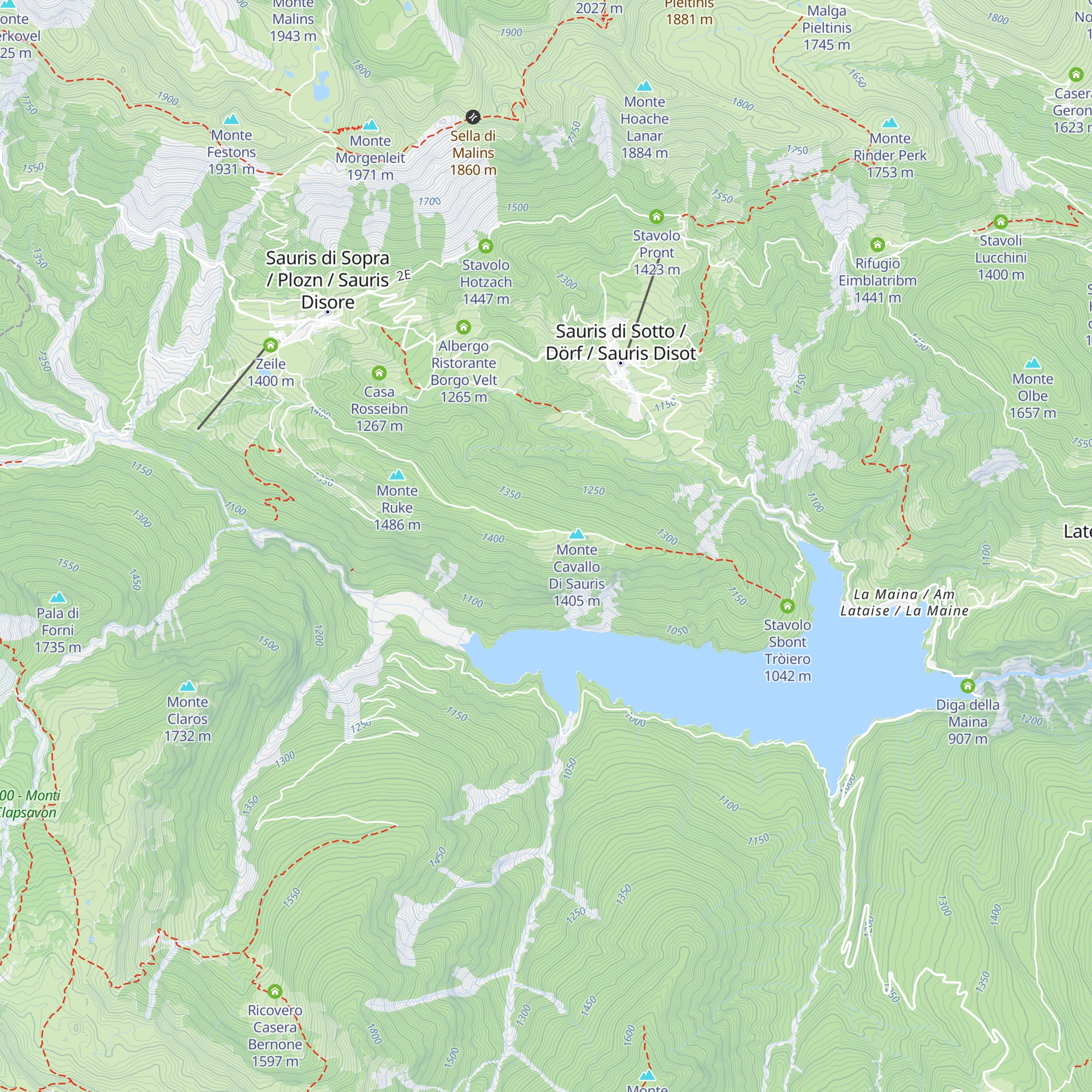 Stavoli Beinte map
