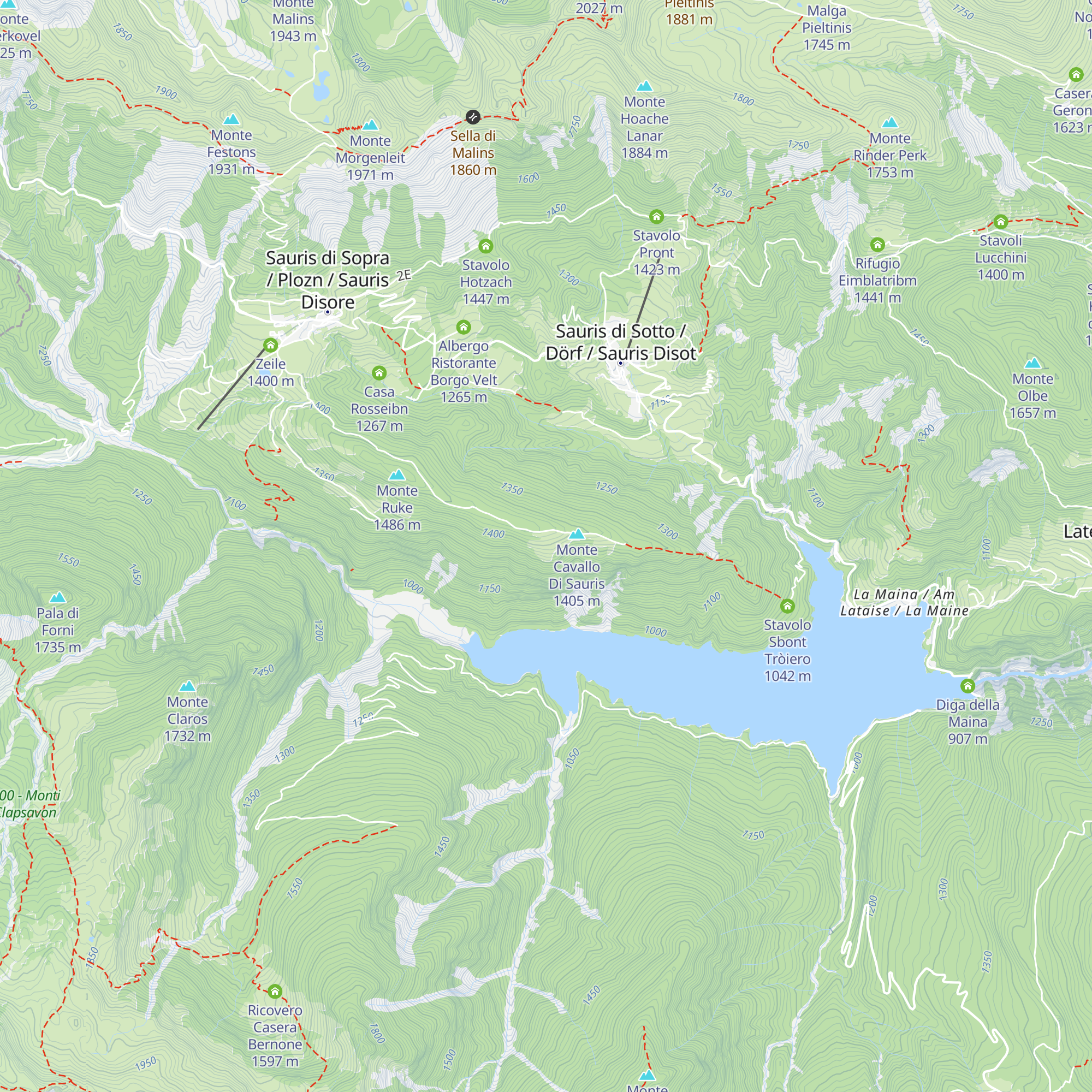 Stavoli Beinte map