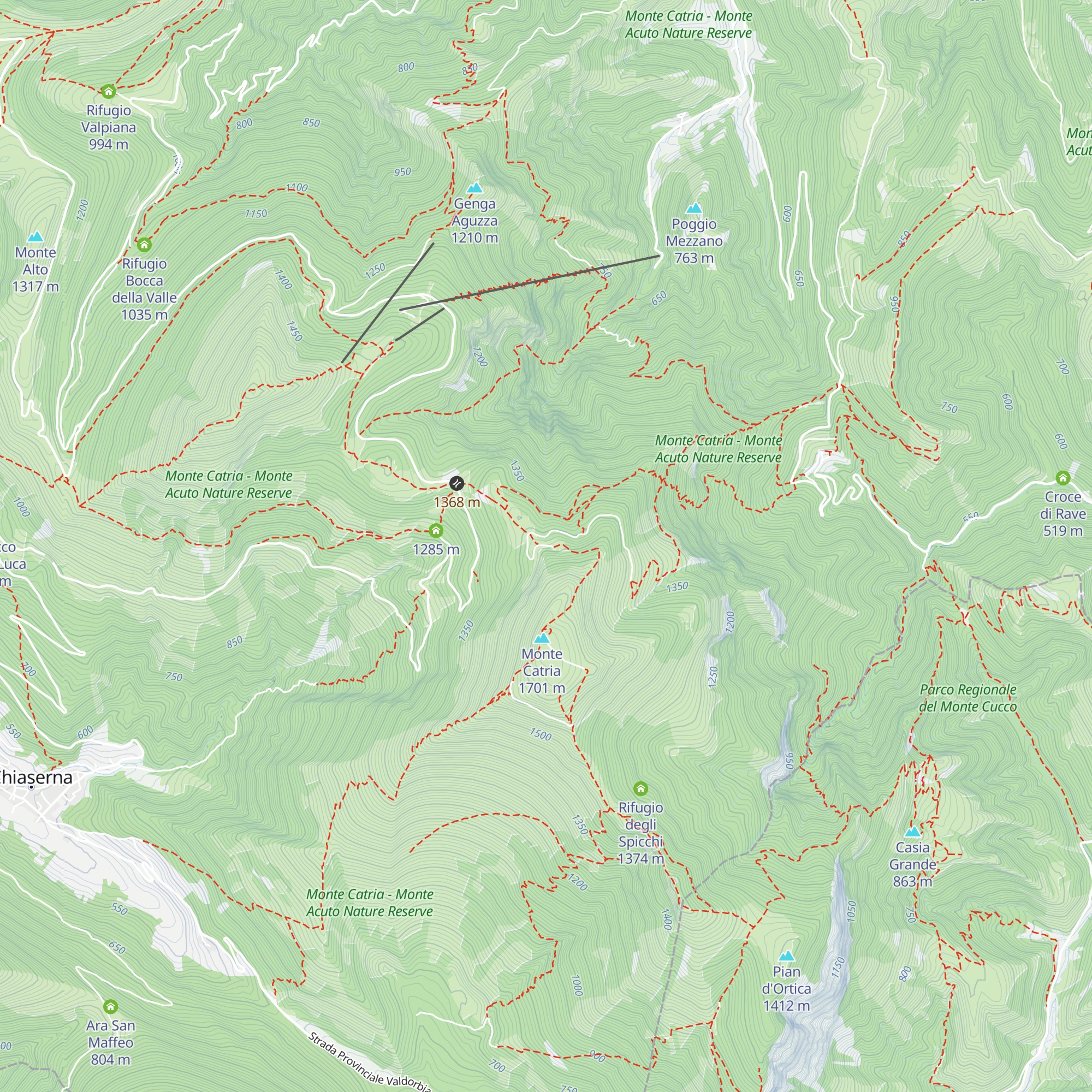 Rifugio della Vernosa map