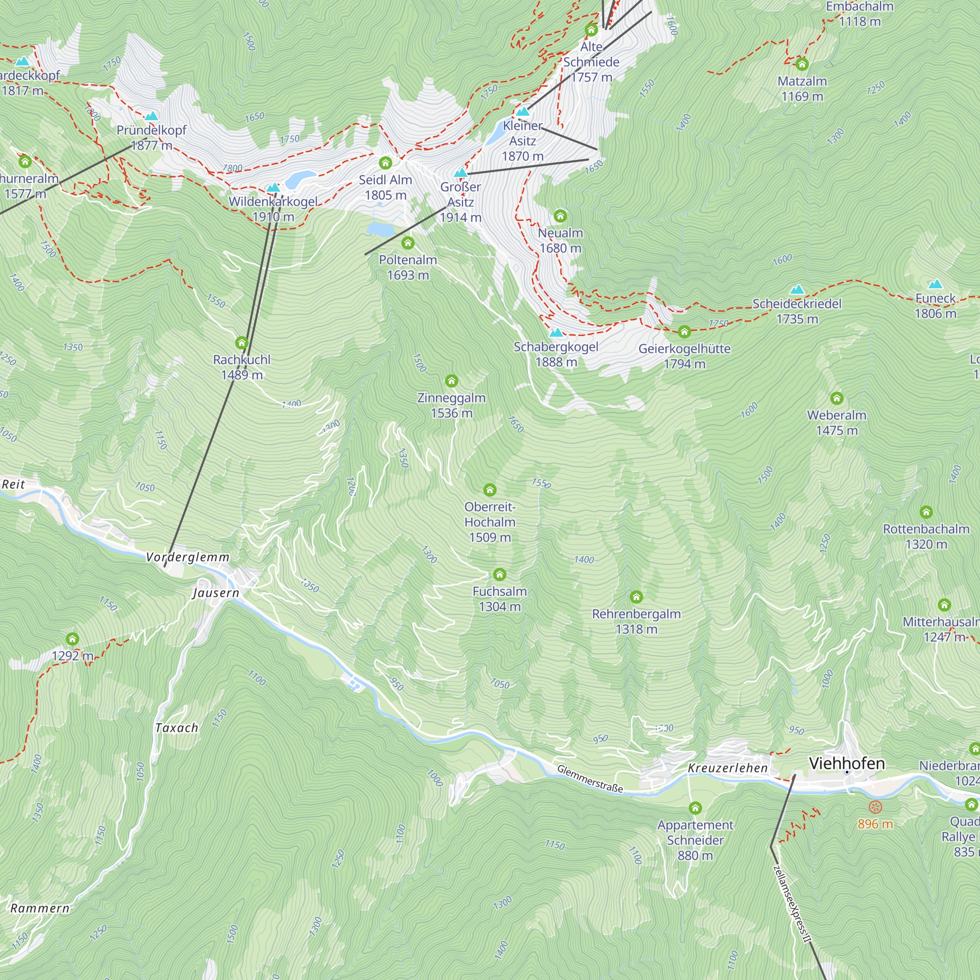 Oberreit-Hochalm map