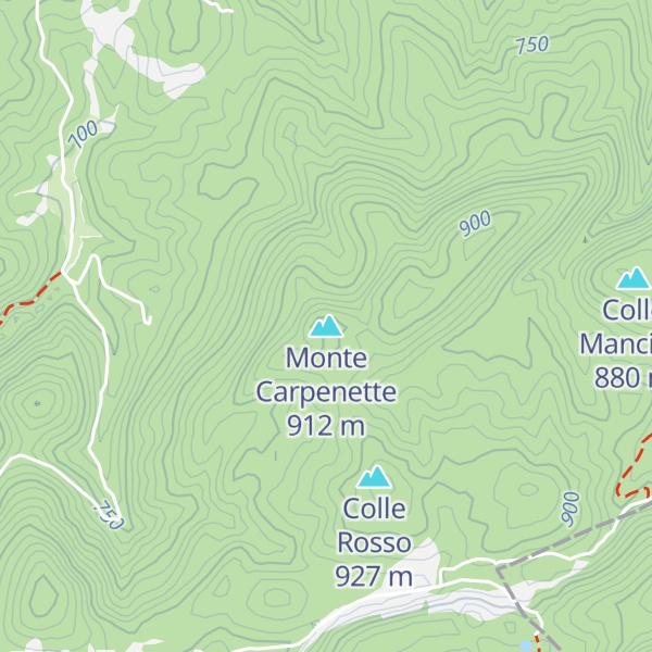 Map of Monte Carpenette