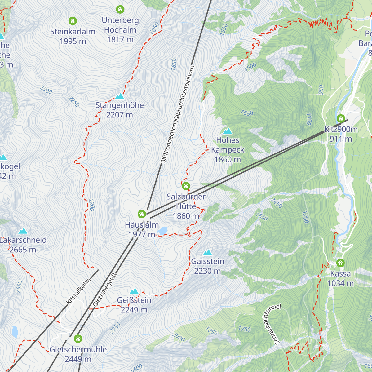 Salzburger Hütte map