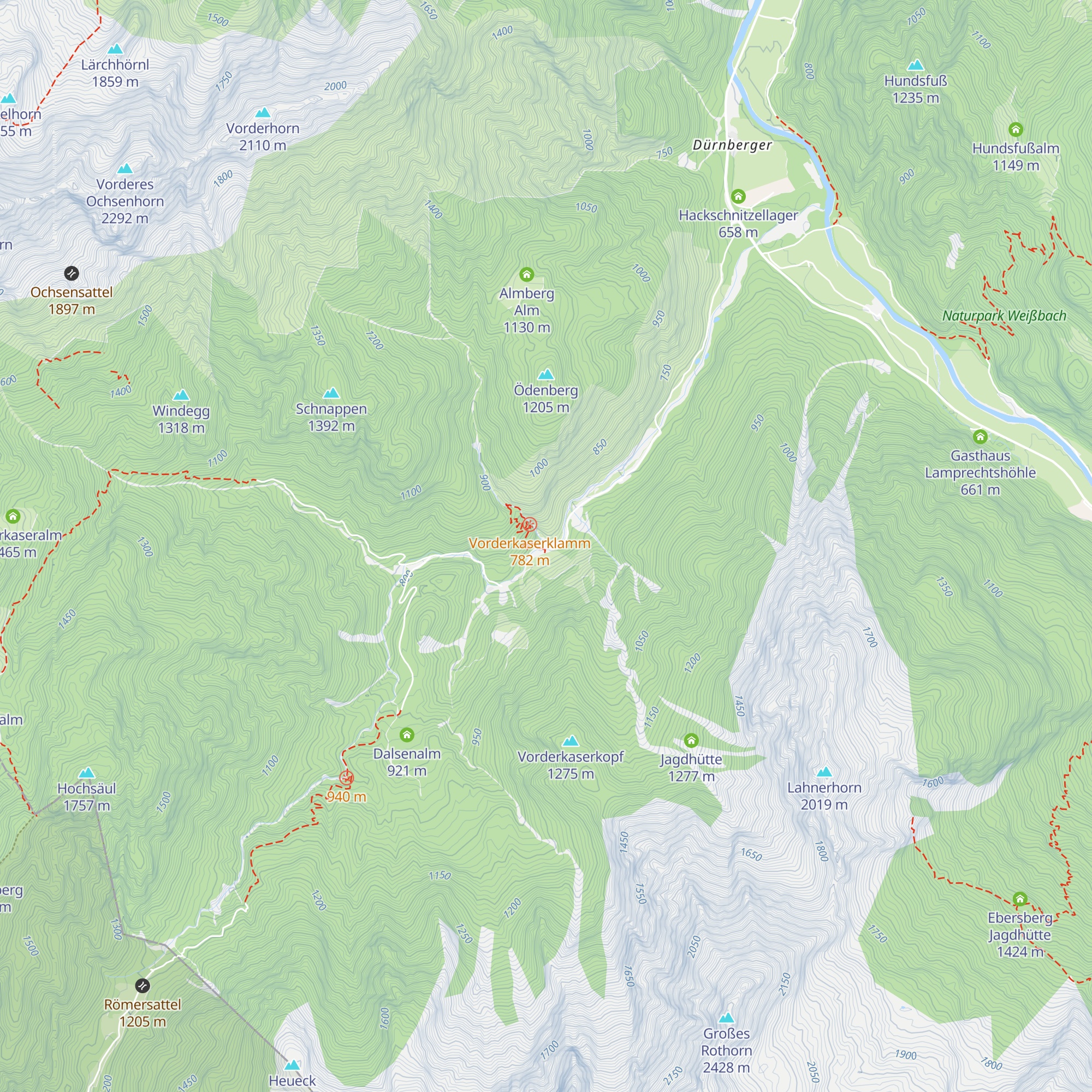 Jausenstation "Vorderkaser" map