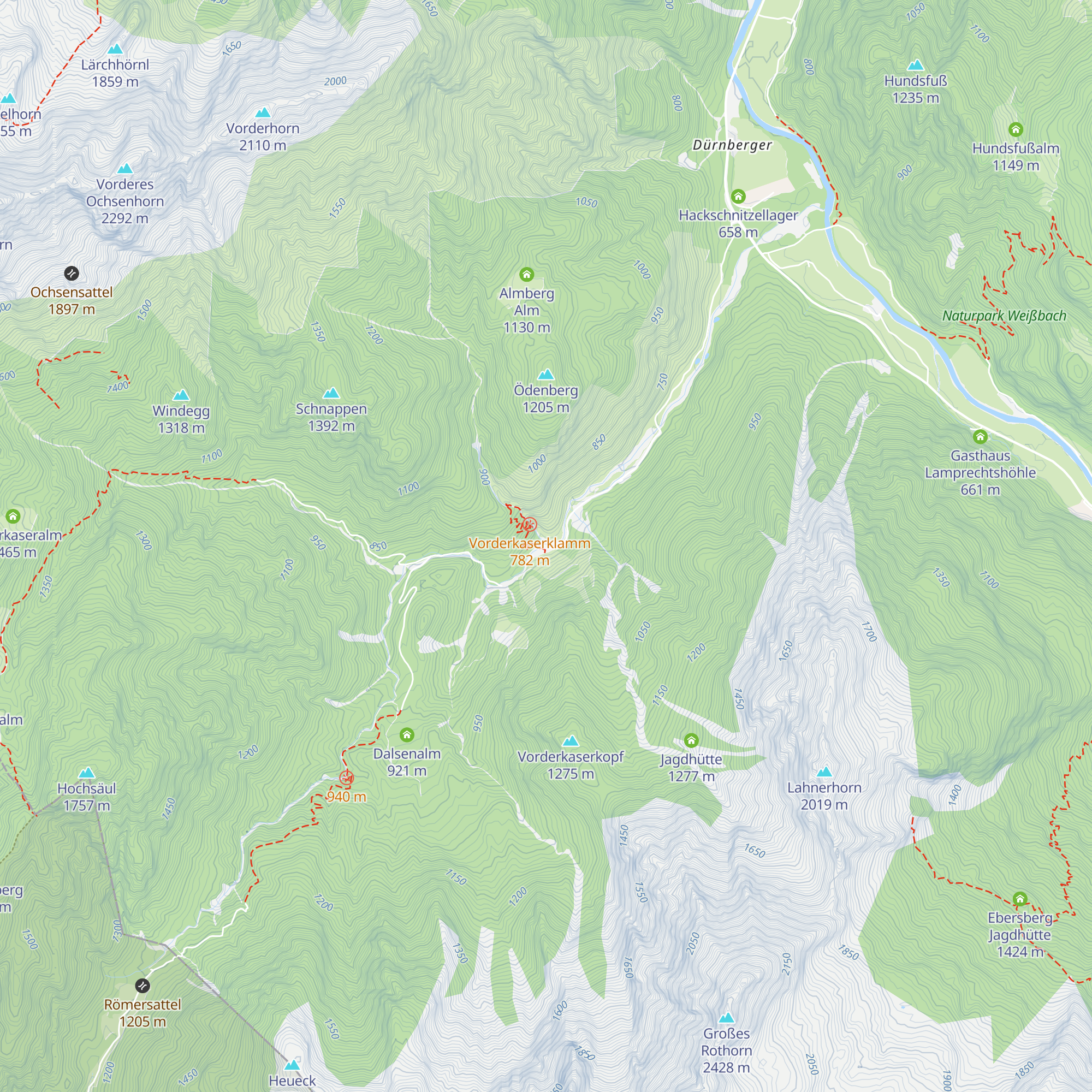 Jausenstation "Vorderkaser" map
