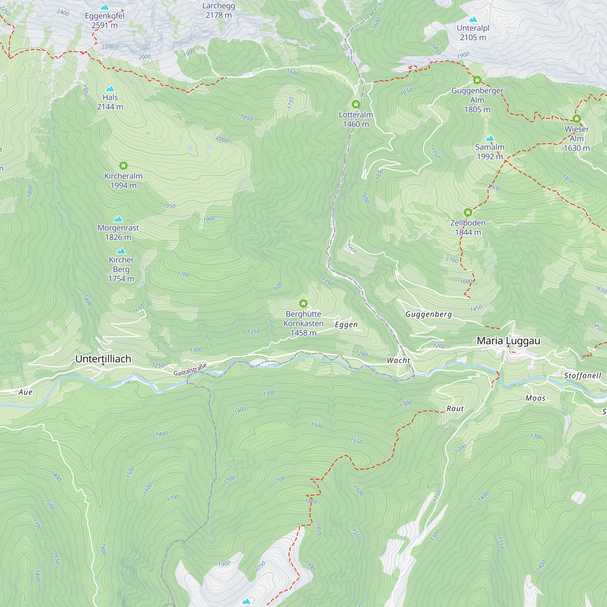 Berghütte Kornkasten map