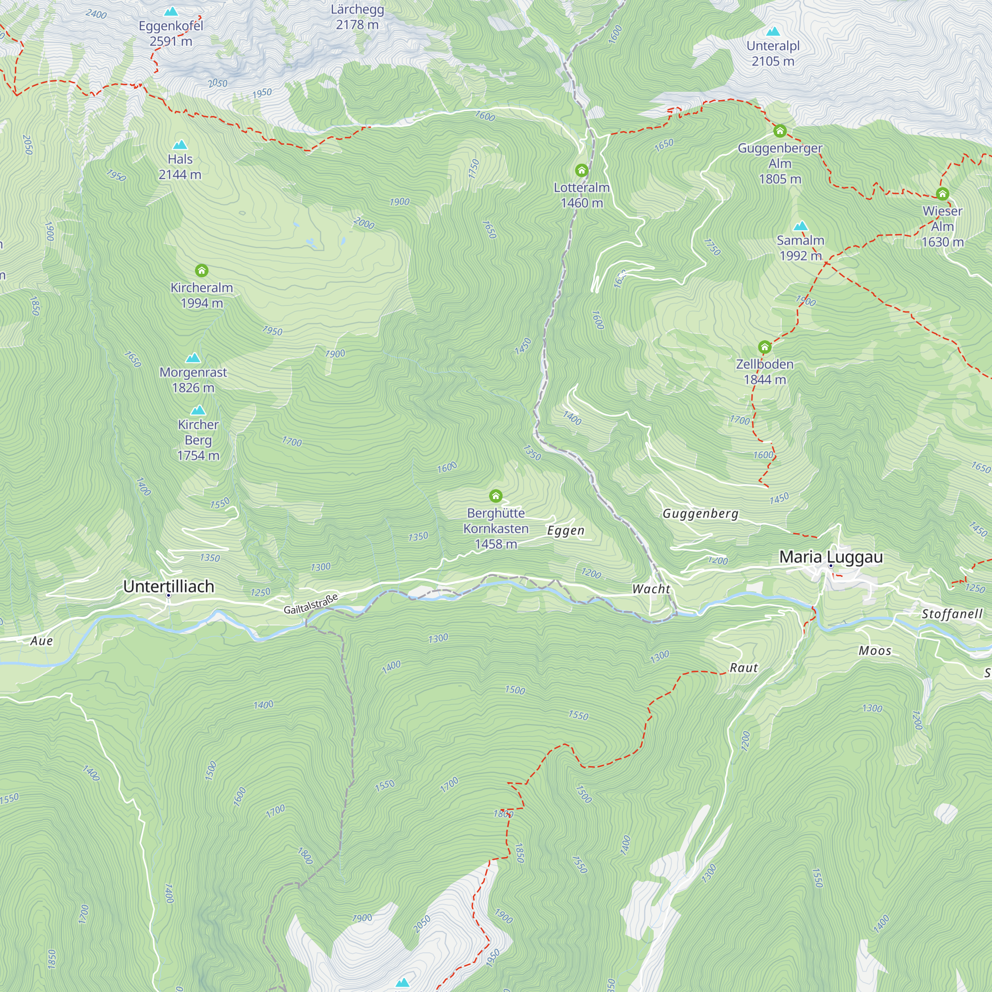 Berghütte Kornkasten map
