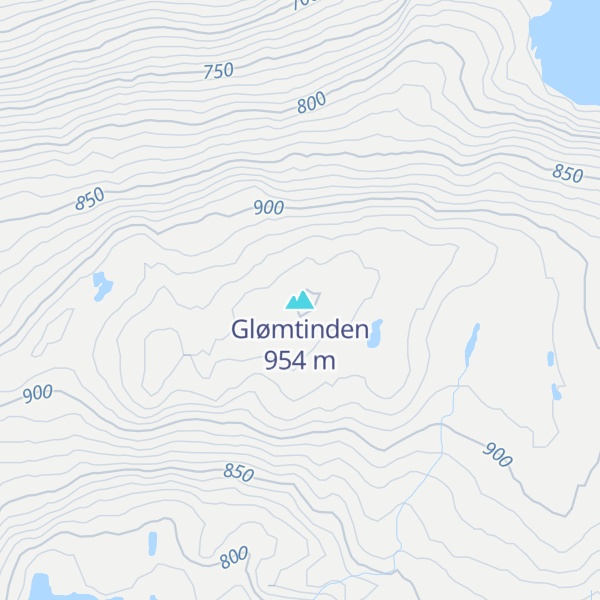 Map of Glømtinden