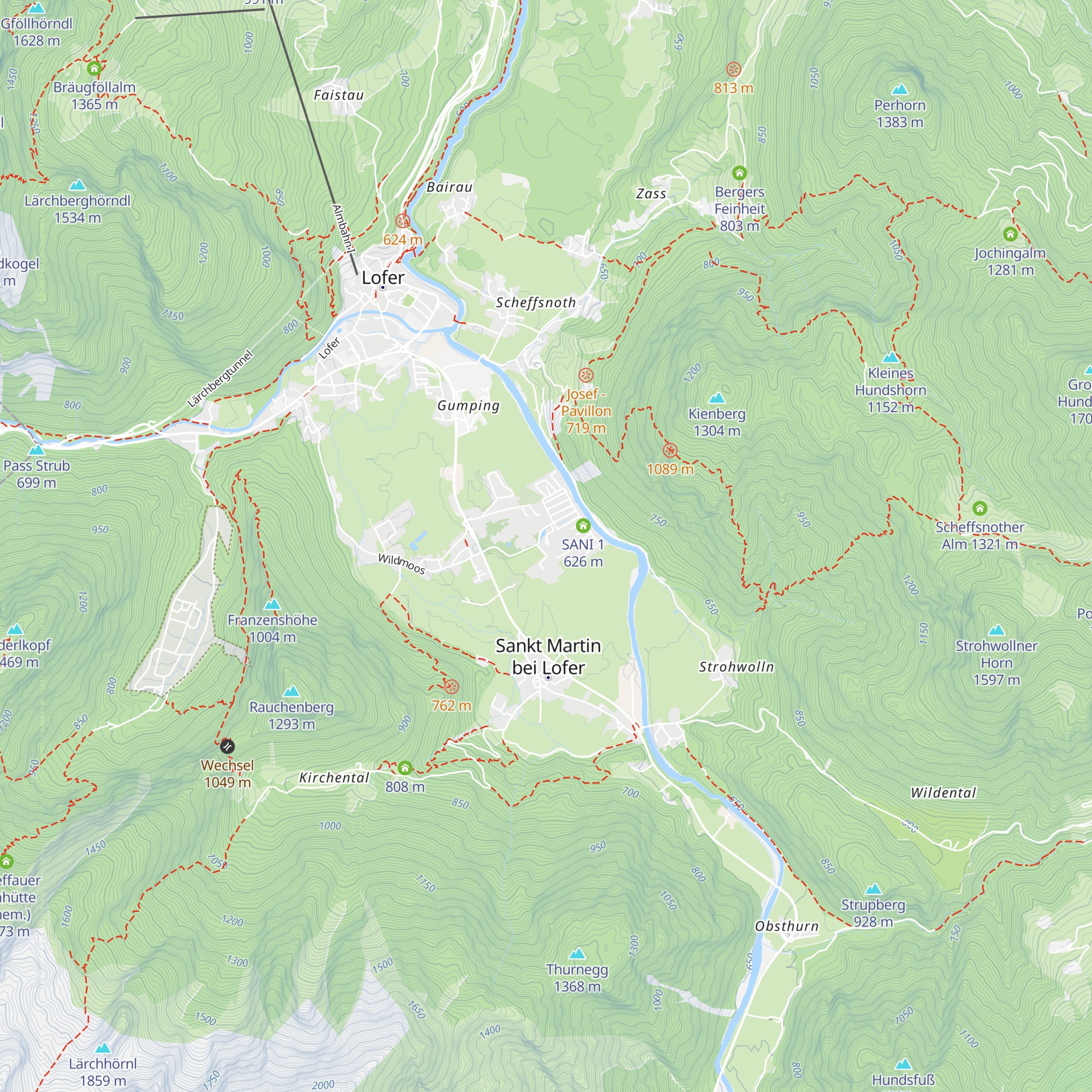 Almberg Alm map