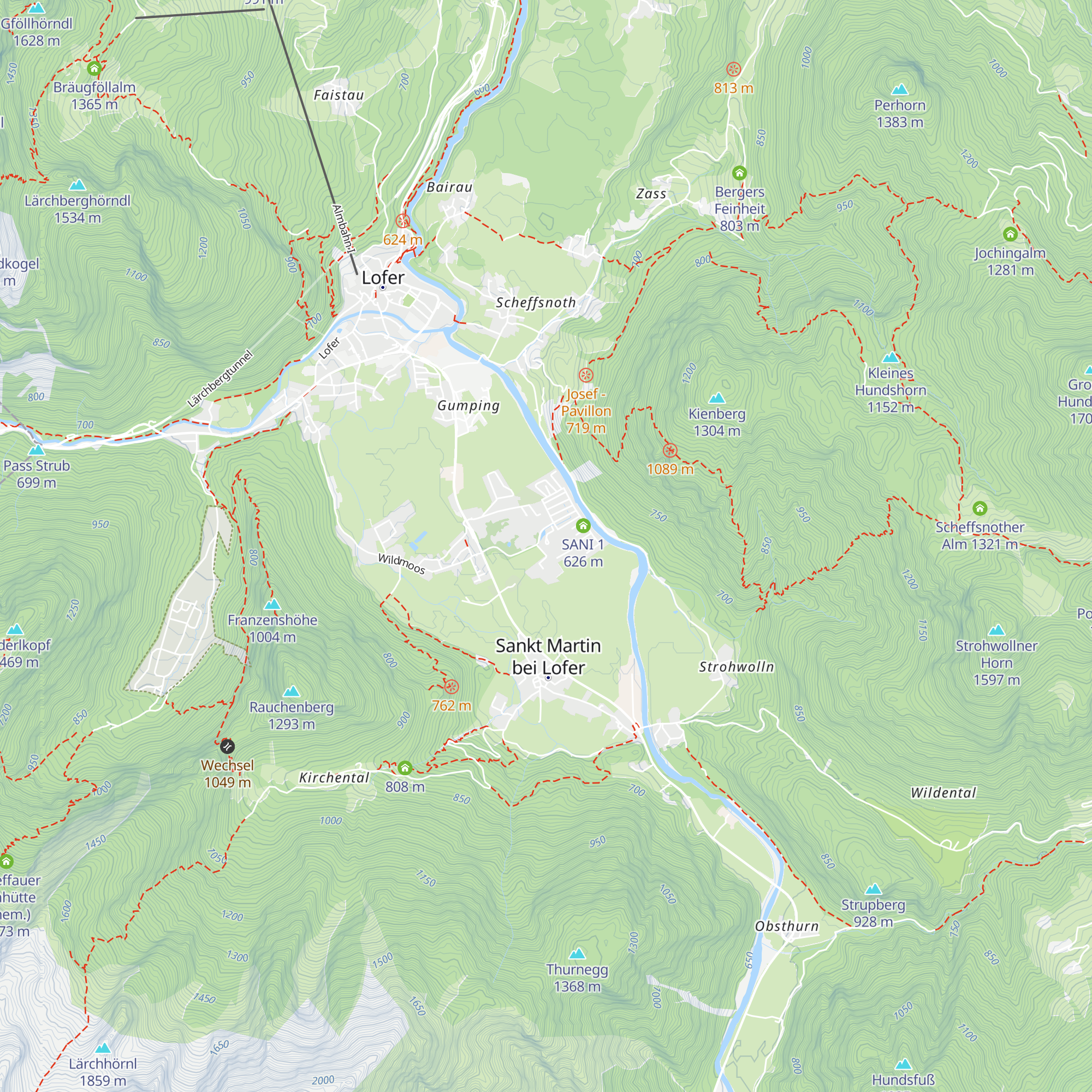 Almberg Alm map