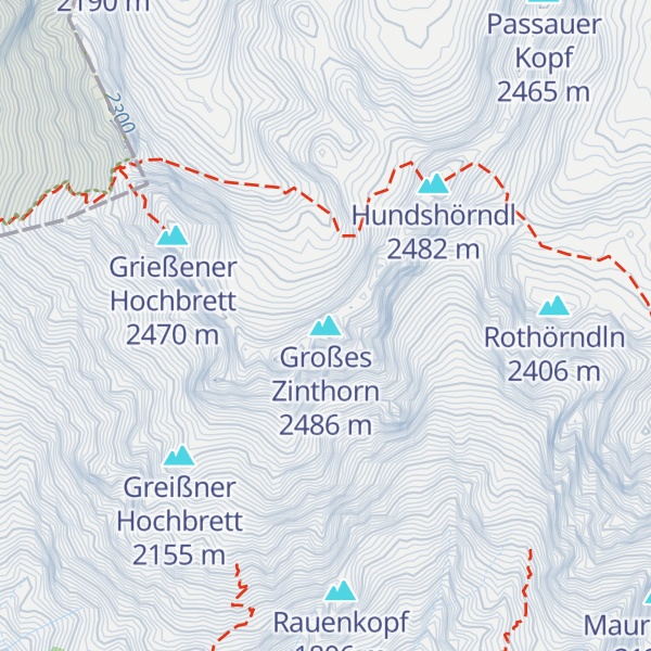Map of Großes Zinthorn