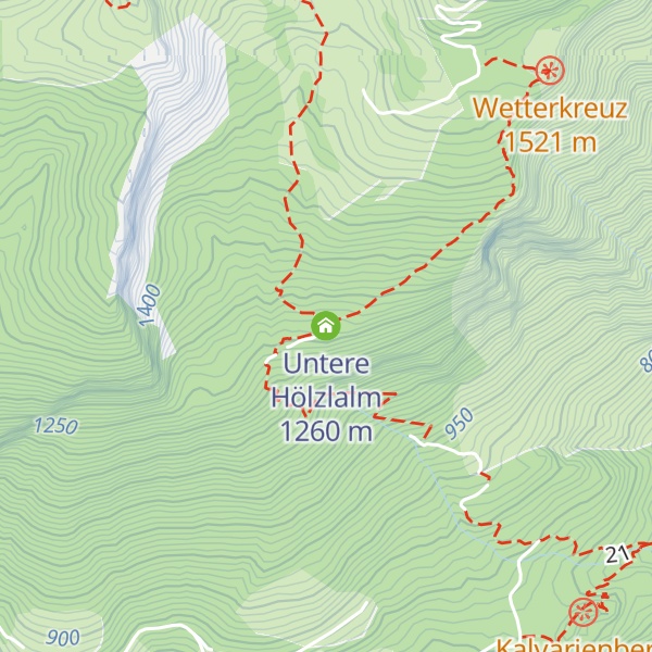 Map of Untere Hölzlalm