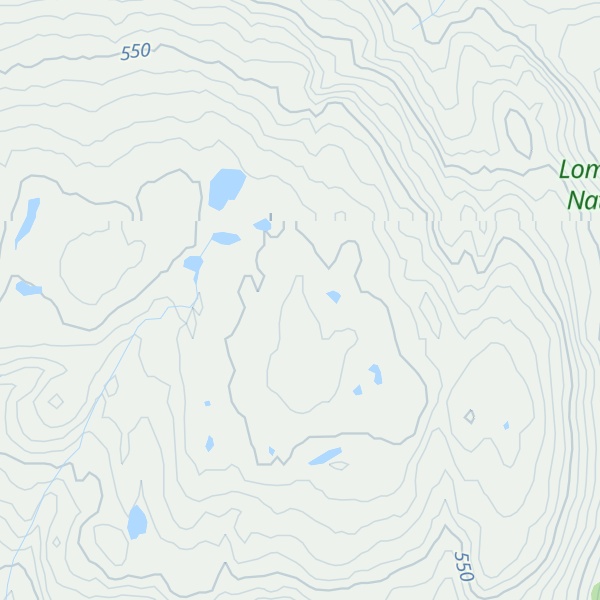 Map of Tverrlandsfjellet