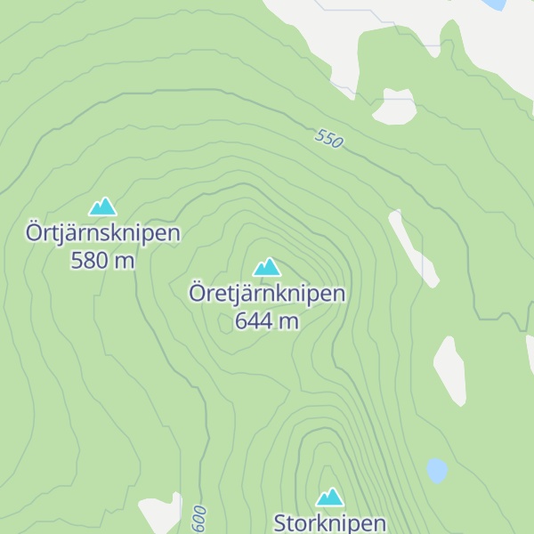 Map of Öretjärnknipen