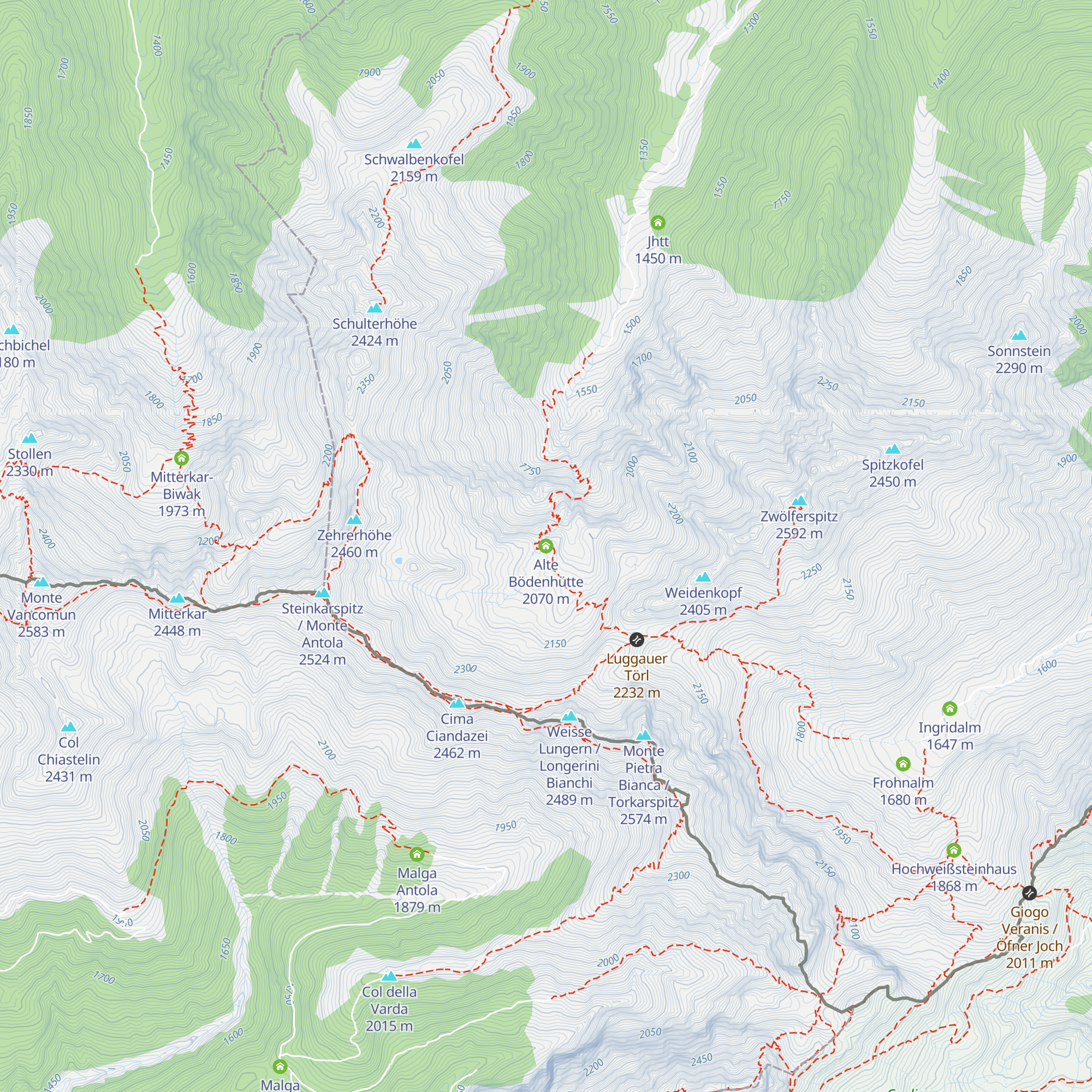 Alte Bödenhütte map