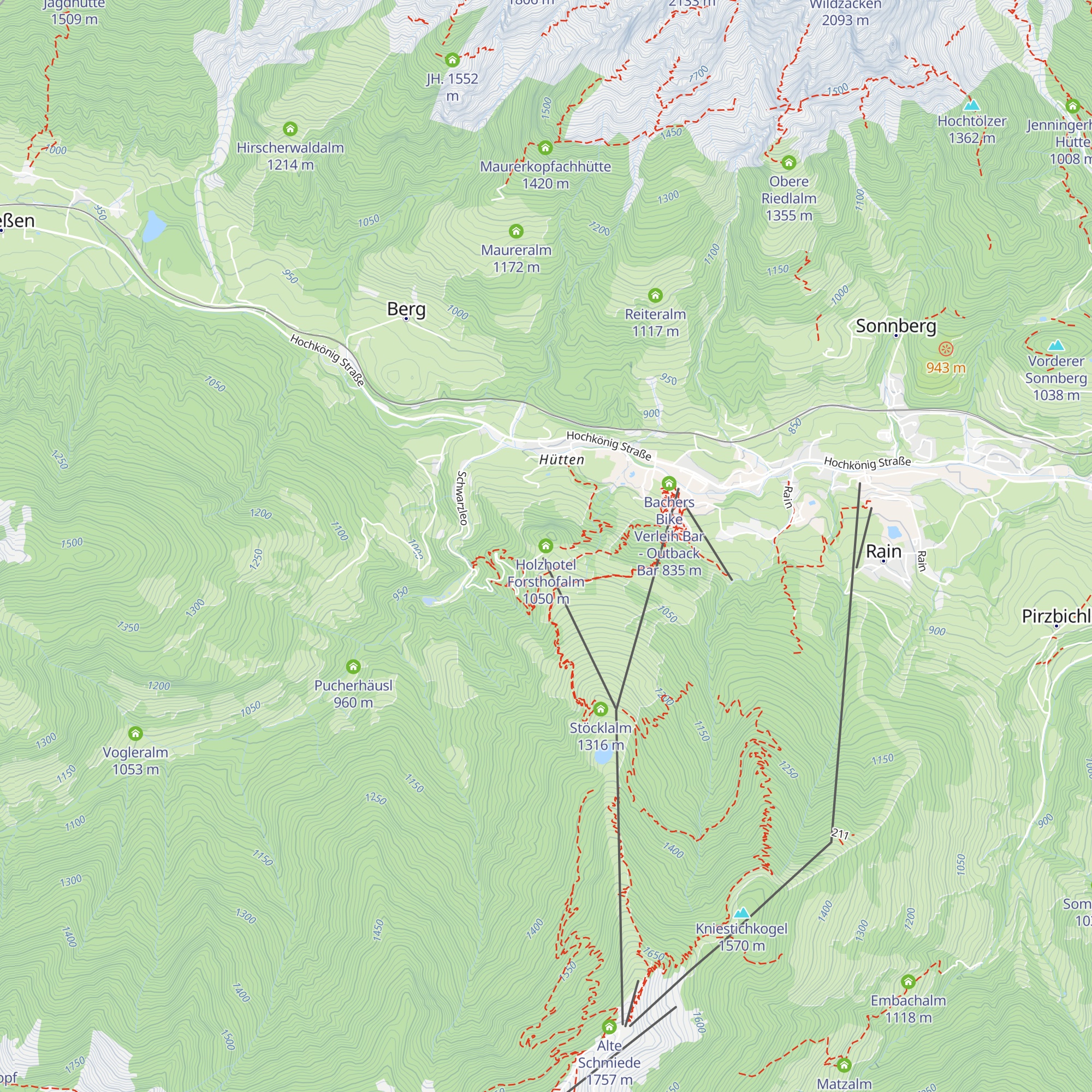 Holzhotel Forsthofalm map
