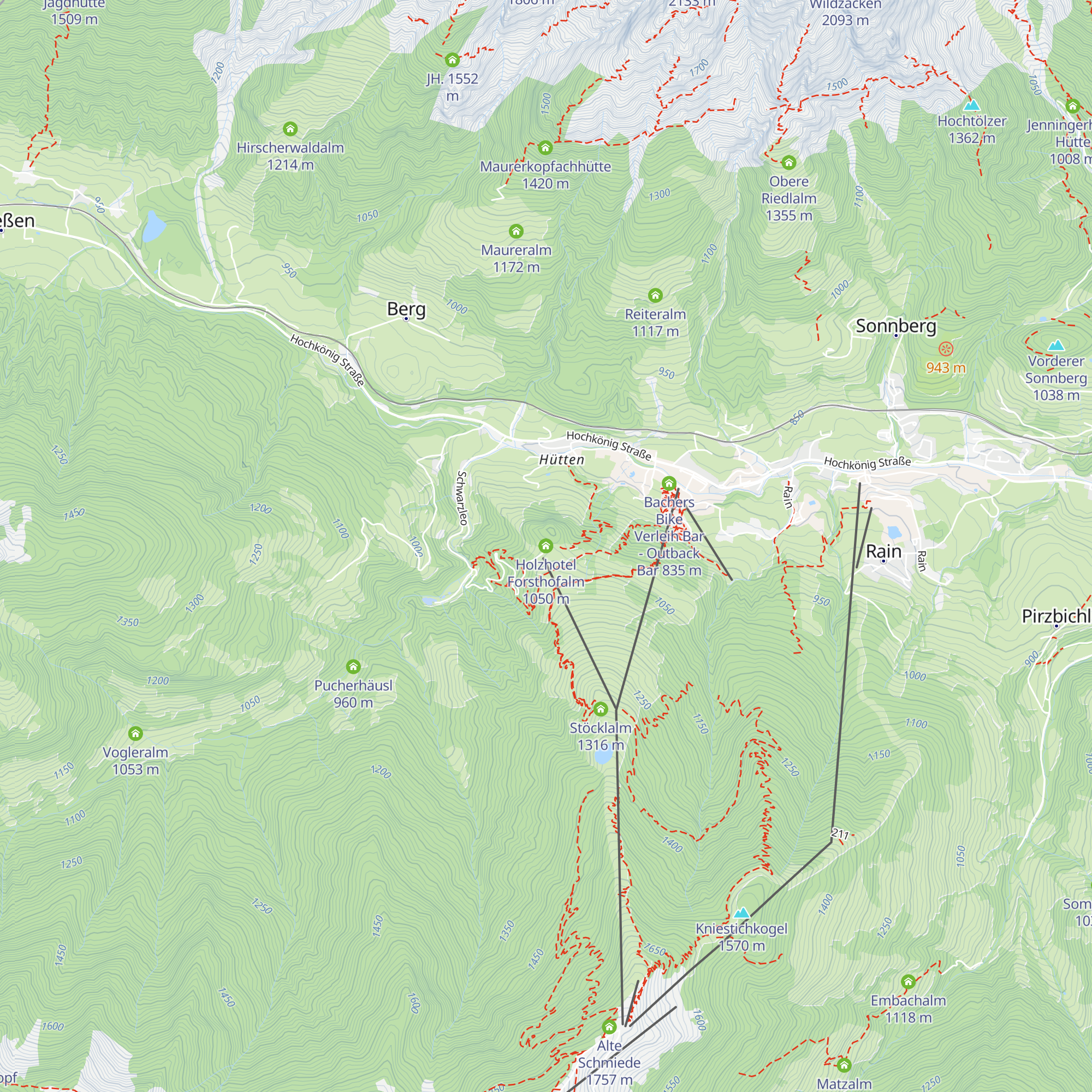 Holzhotel Forsthofalm map