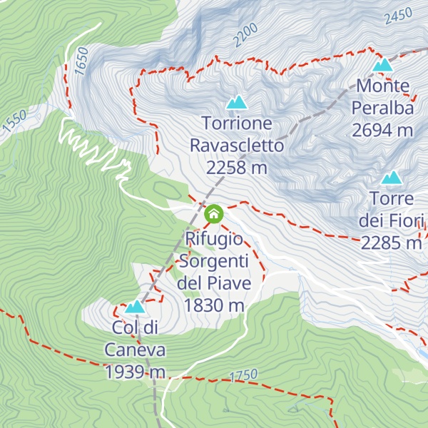 Map of Rifugio Sorgenti del Piave