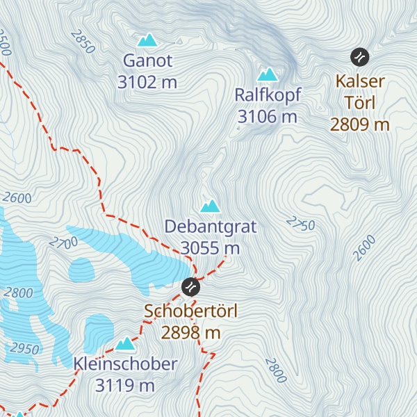 Map of Debantgrat Nordgipfel