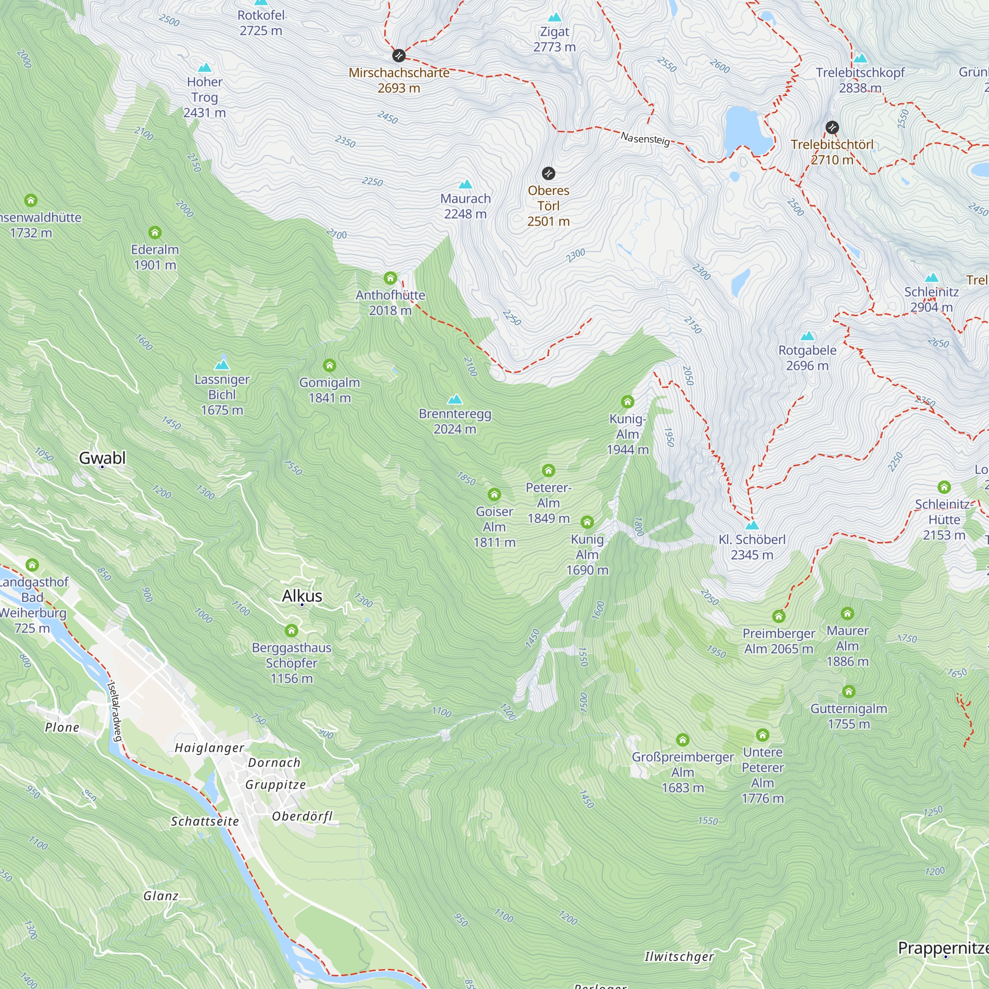 Goiser Alm map