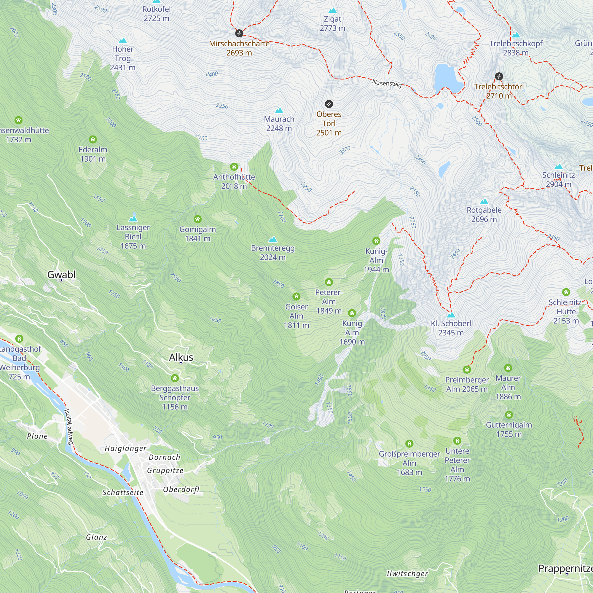 Goiser Alm map