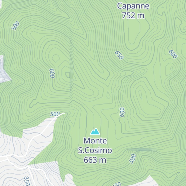 Map of La Crocetta, Rifugio Gentili Rodolfo