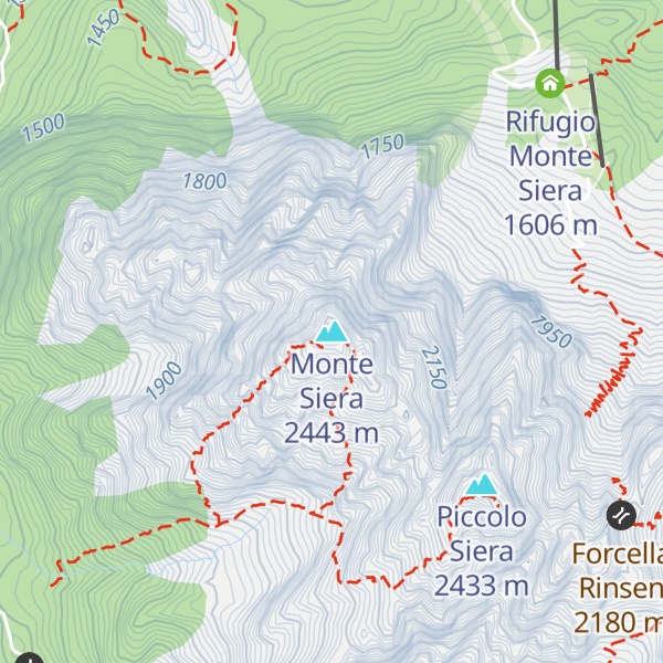 Map of Monte Siera