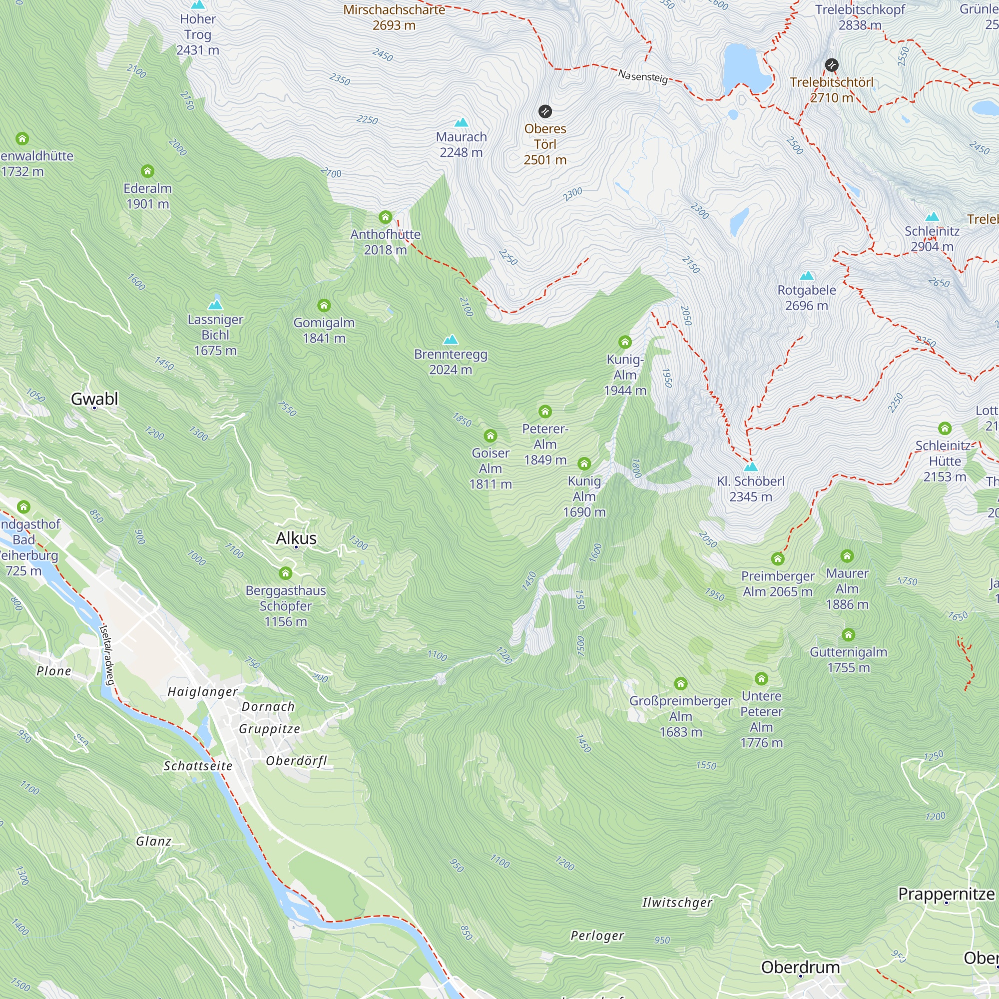 Obermairalm map