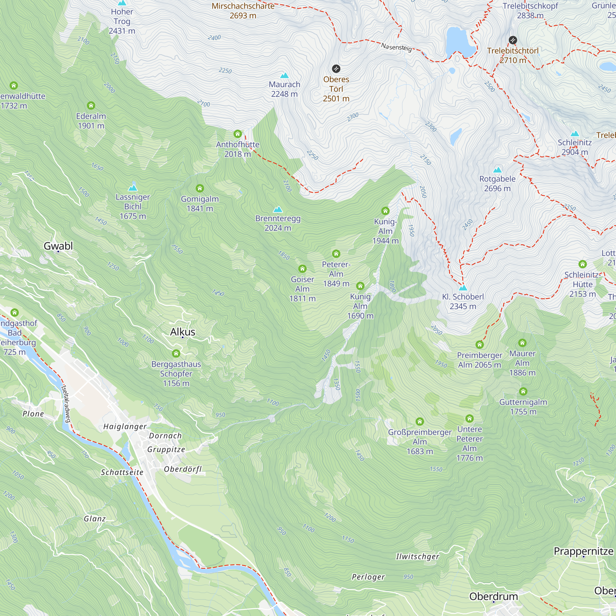 Obermairalm map