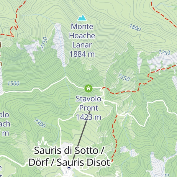 Map of Stavolo Pront