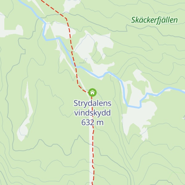 Map of Strydalens vindskydd