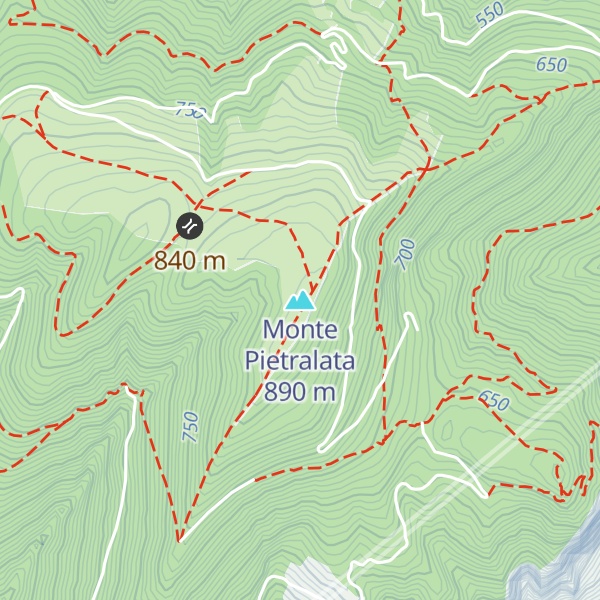 Map of Monte Pietralata