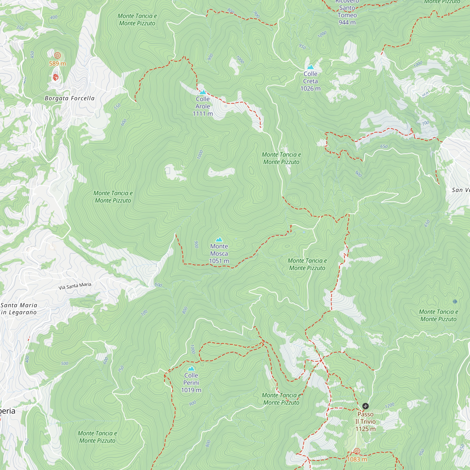 Bivacco Monte Mosca map