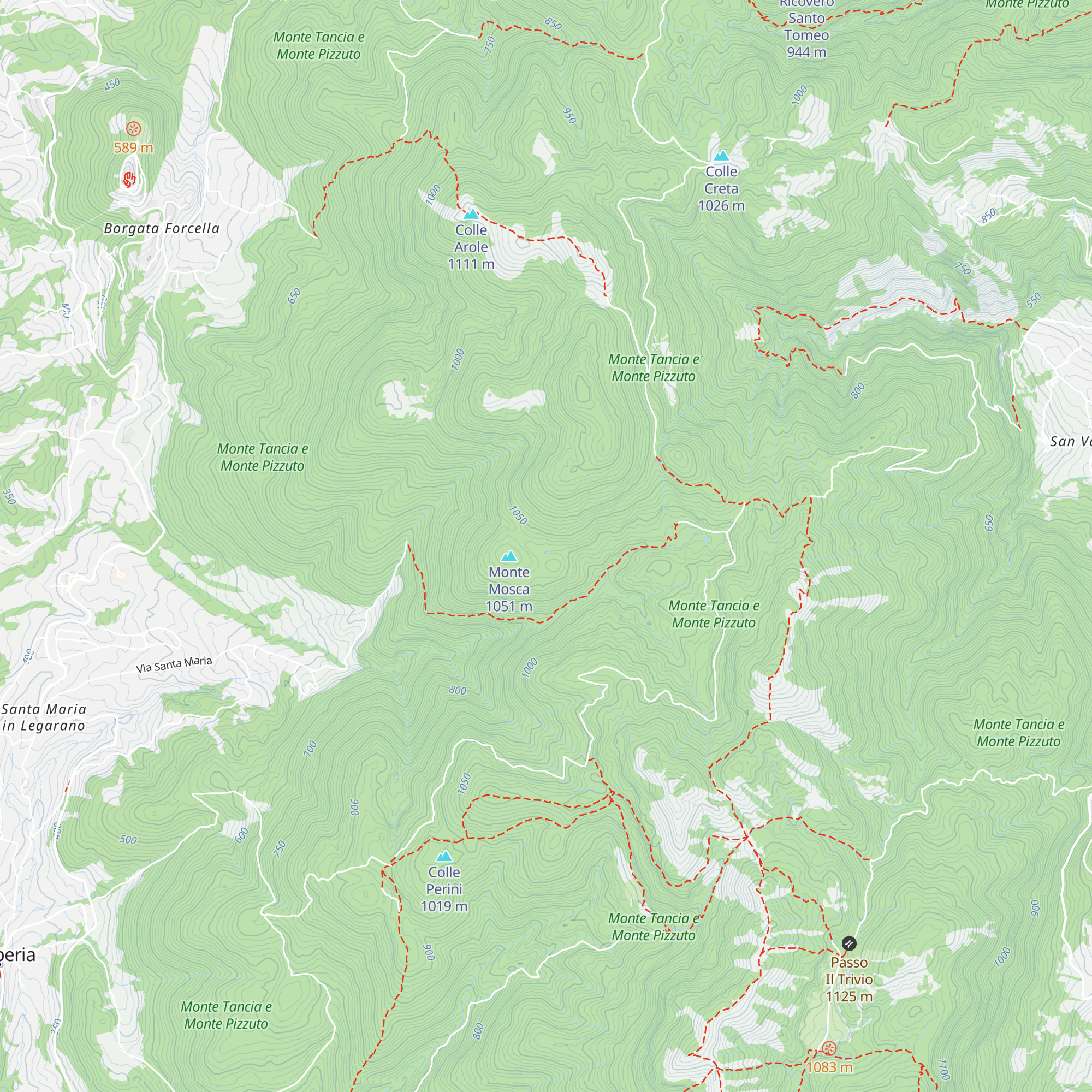 Bivacco Monte Mosca map