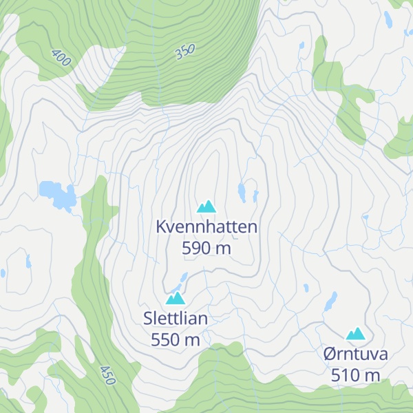 Map of Kvennhatten