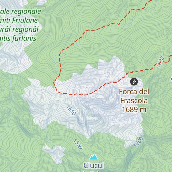 Map of Monte Fràscola