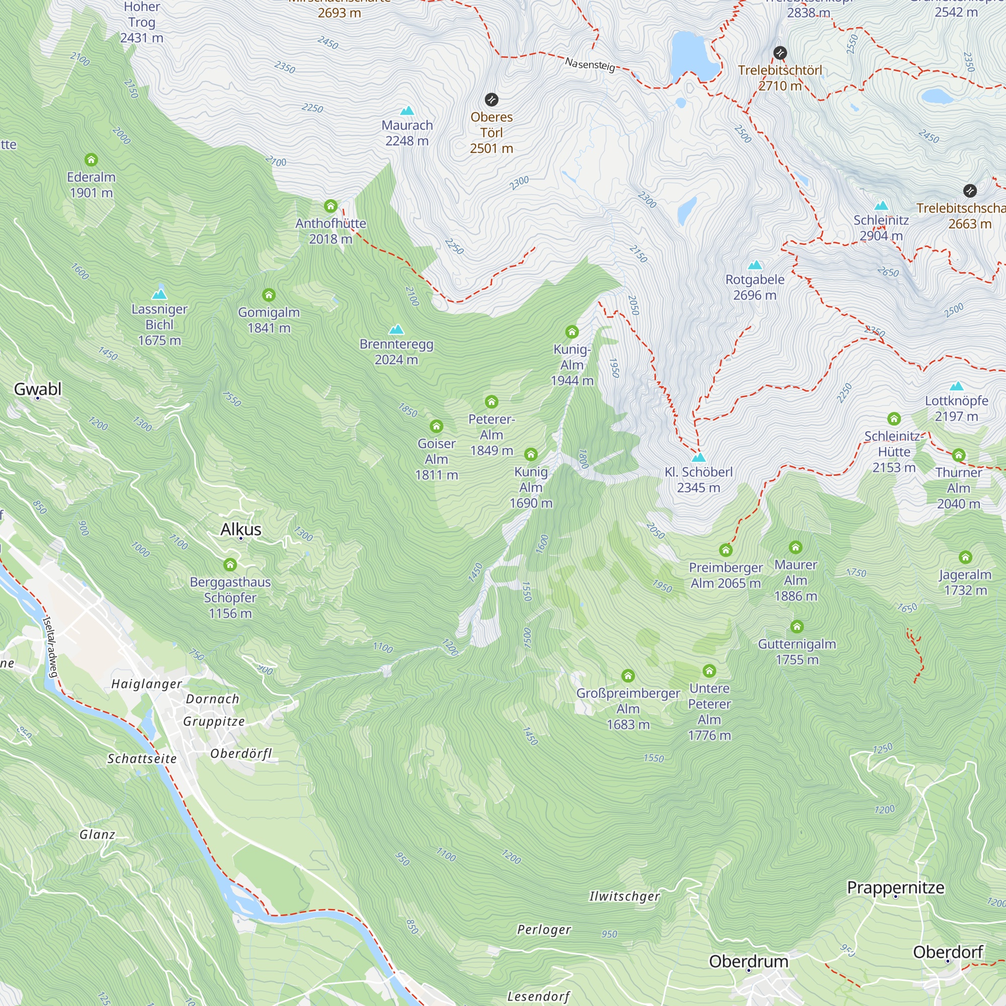 Riedl-Alm map