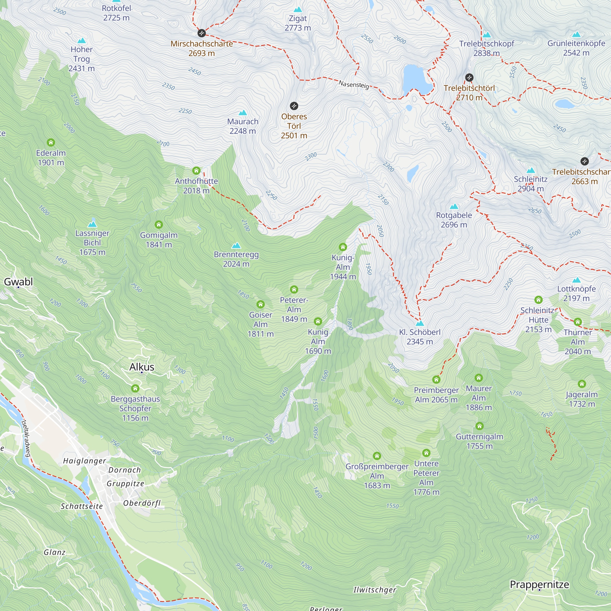 Raggeralm map