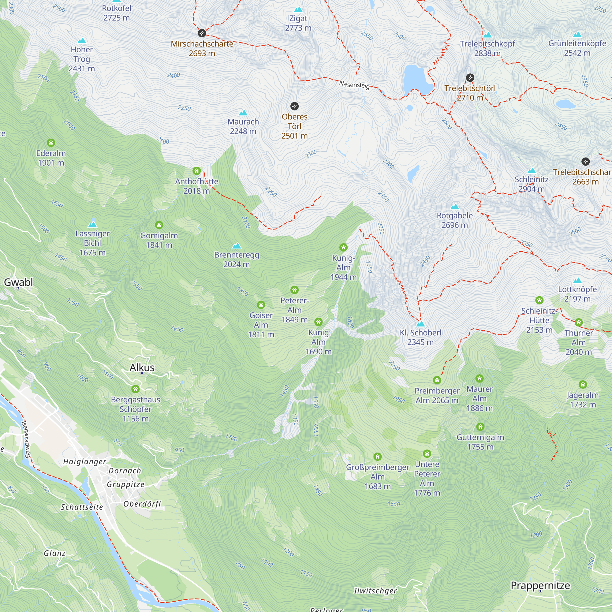 Raggeralm map