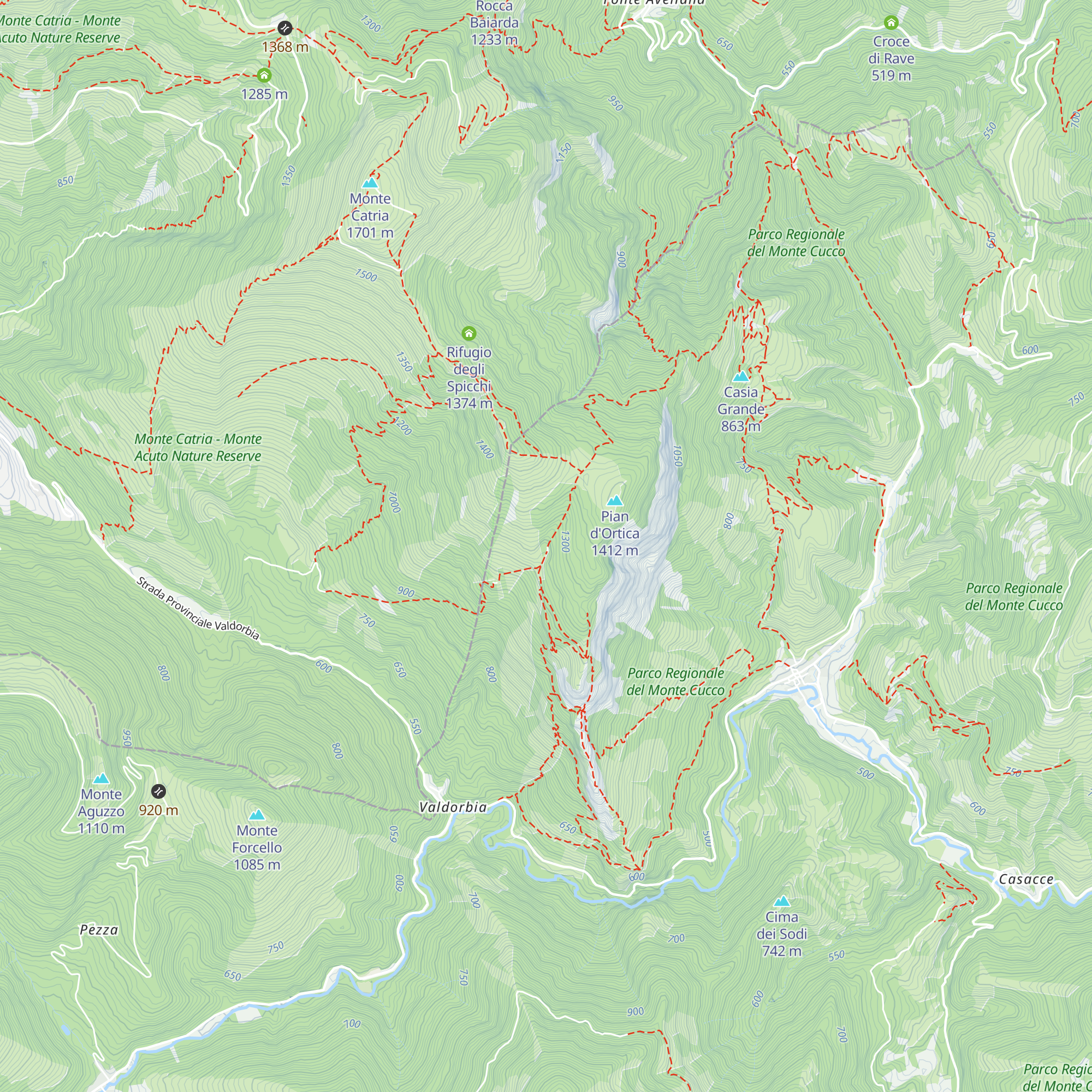 Rifugio Boccatore map