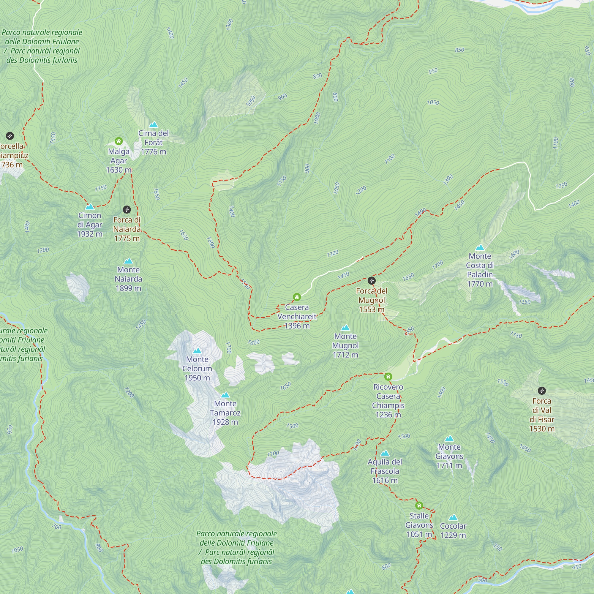 Casera Venchiareit map