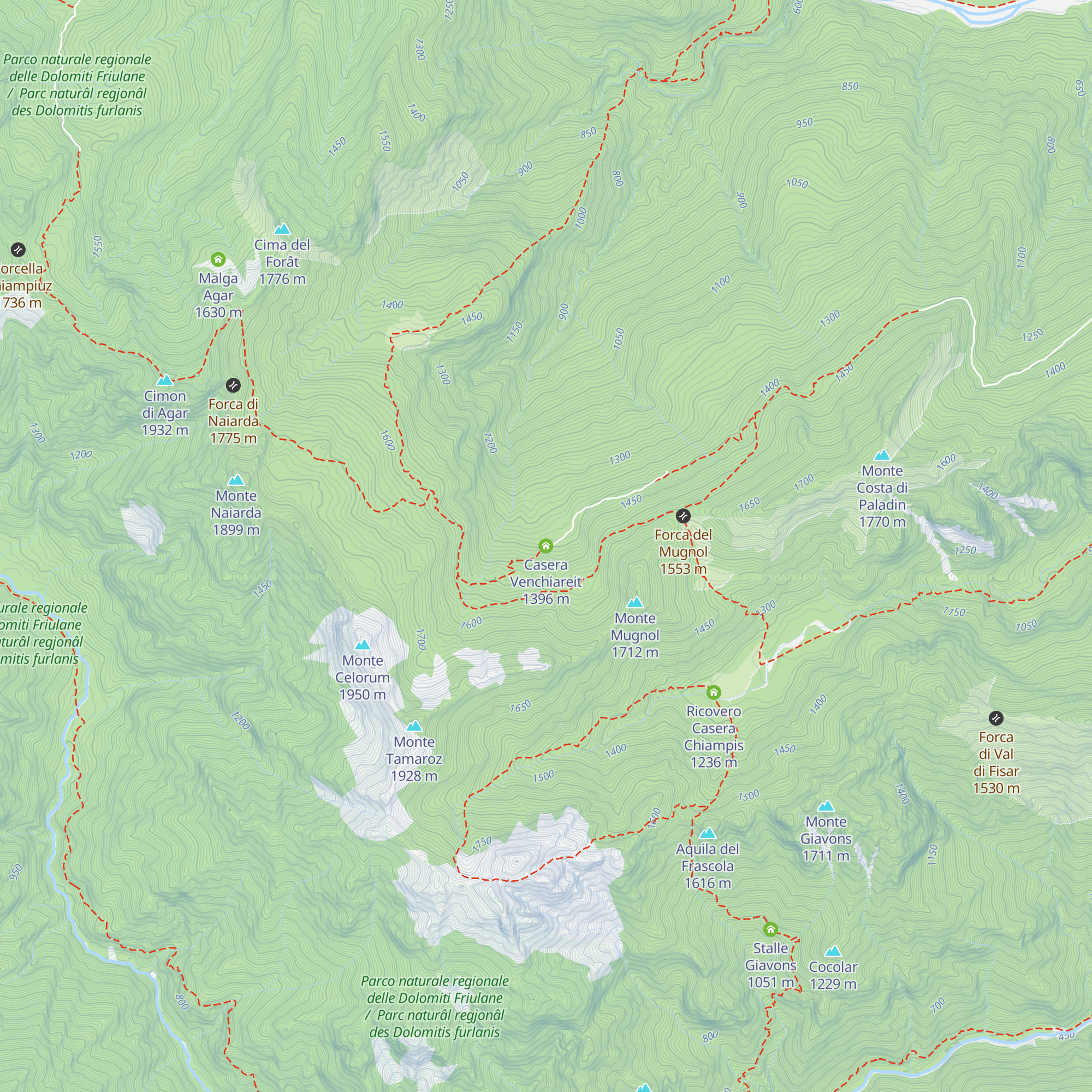 Casera Venchiareit map
