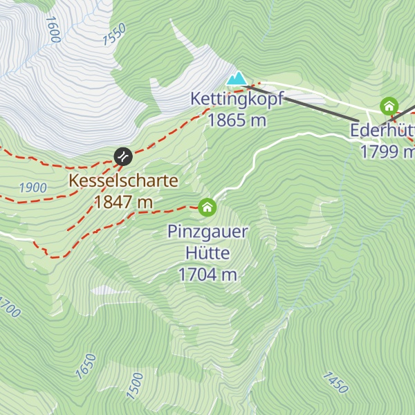 Map of Pinzgauer Hütte