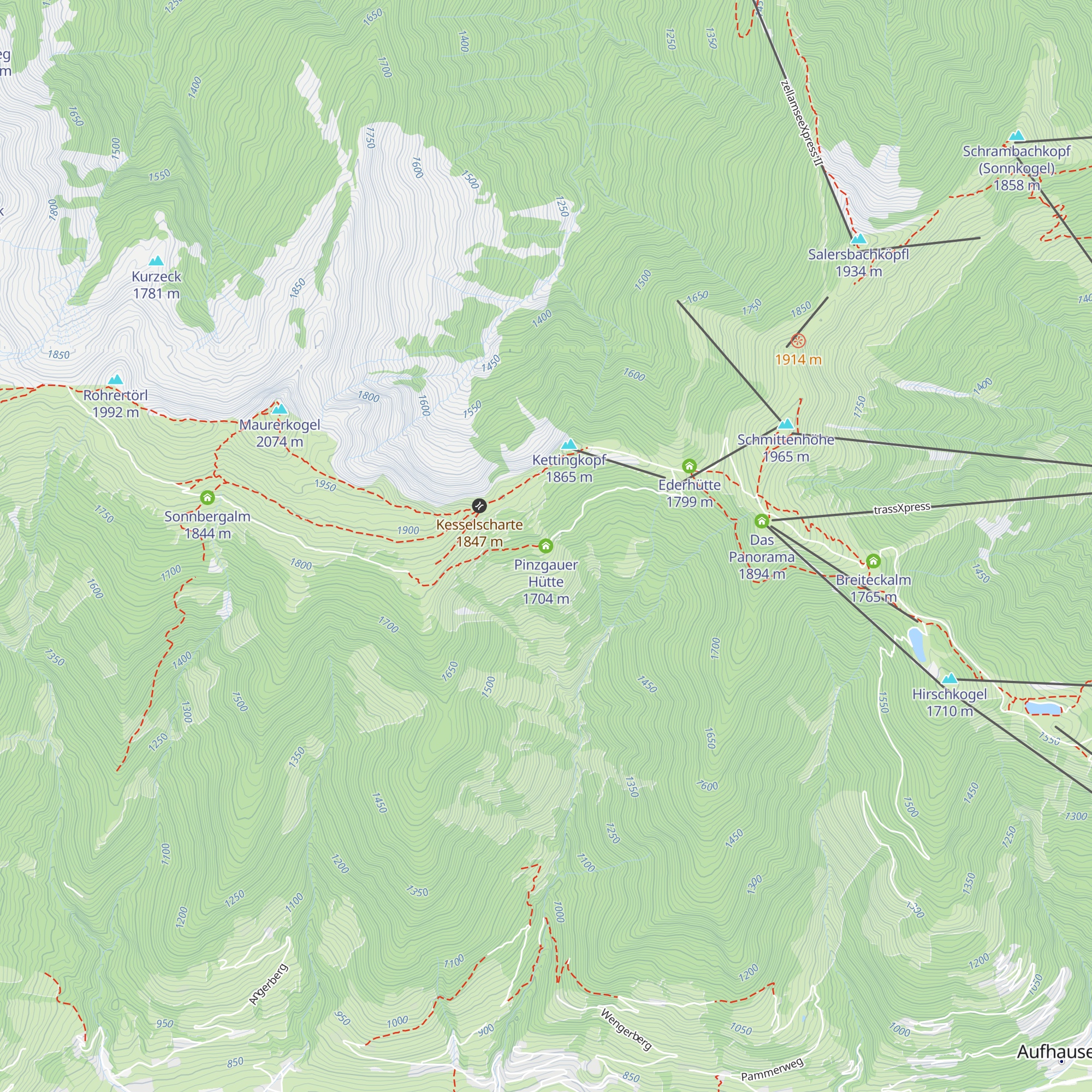 Pinzgauer Hütte map