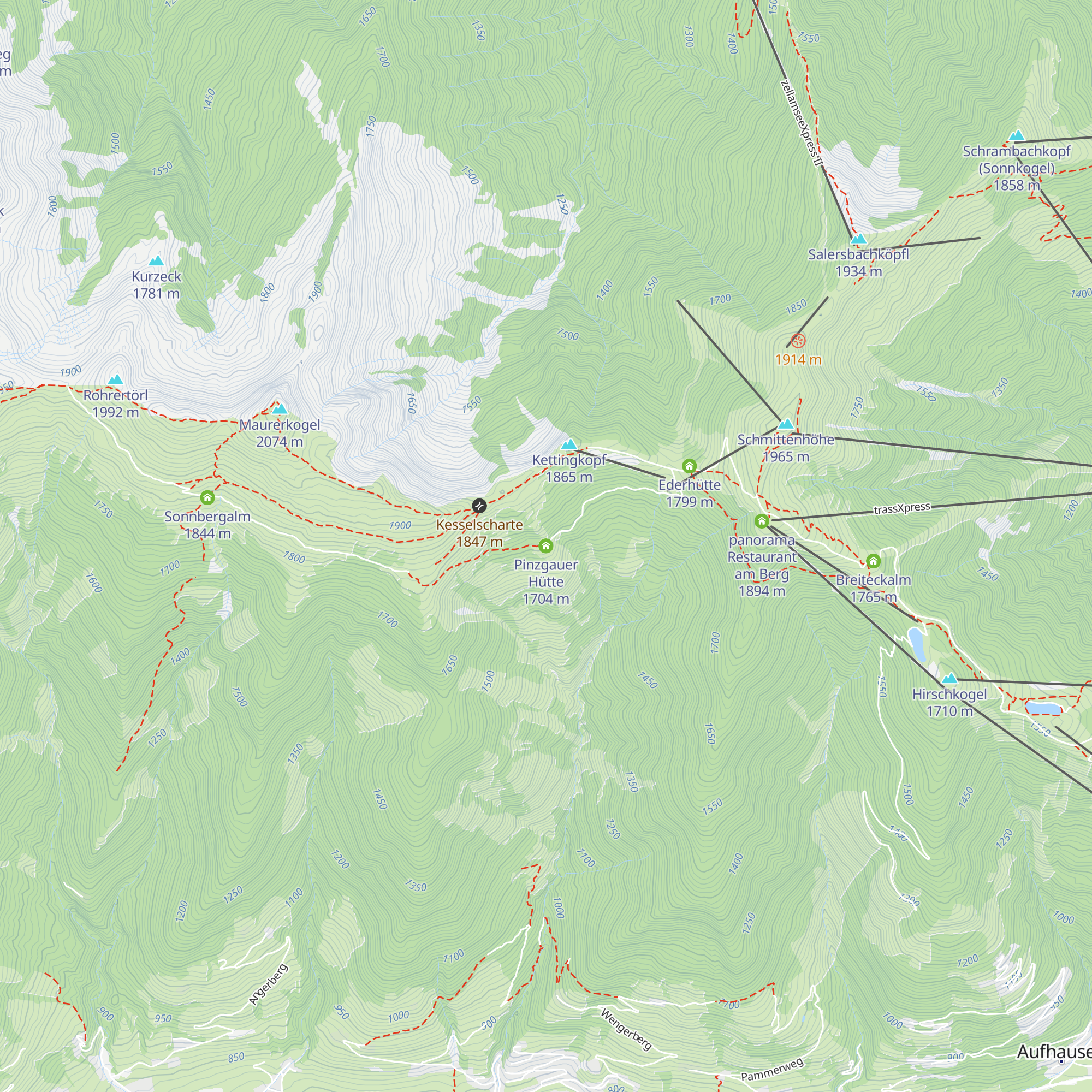 Pinzgauer Hütte map