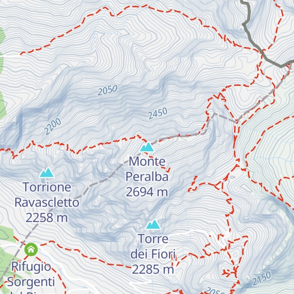 Map of Monte Peralba