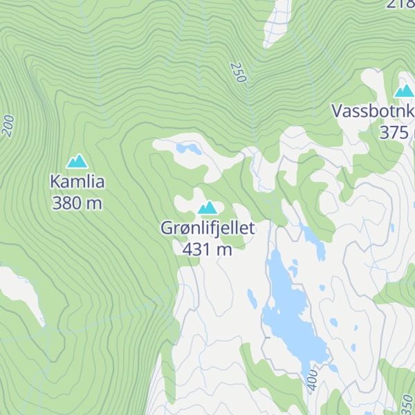 Map of Grønlifjellet