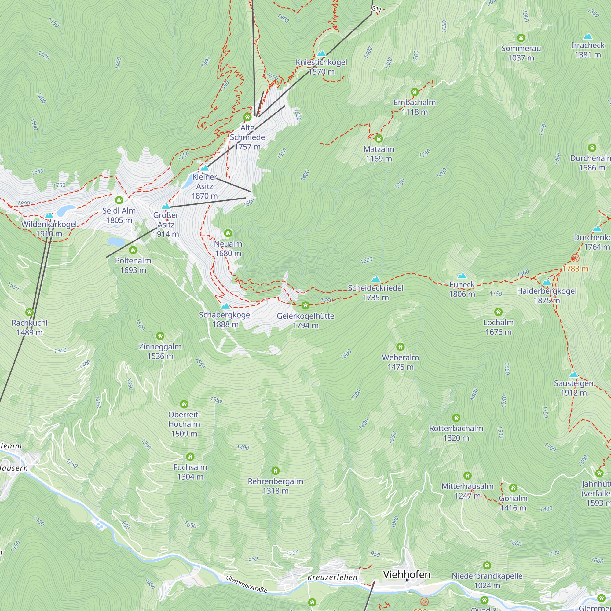 Geierkogelhütte map
